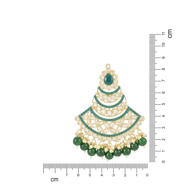 Traditional Handcrafted Pearl Kundan Beaded Chandbali Earrings for Women/Girls 