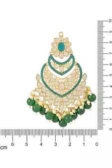 Traditional Handcrafted Pearl Kundan Beaded Chandbali Earrings for Women/Girls 