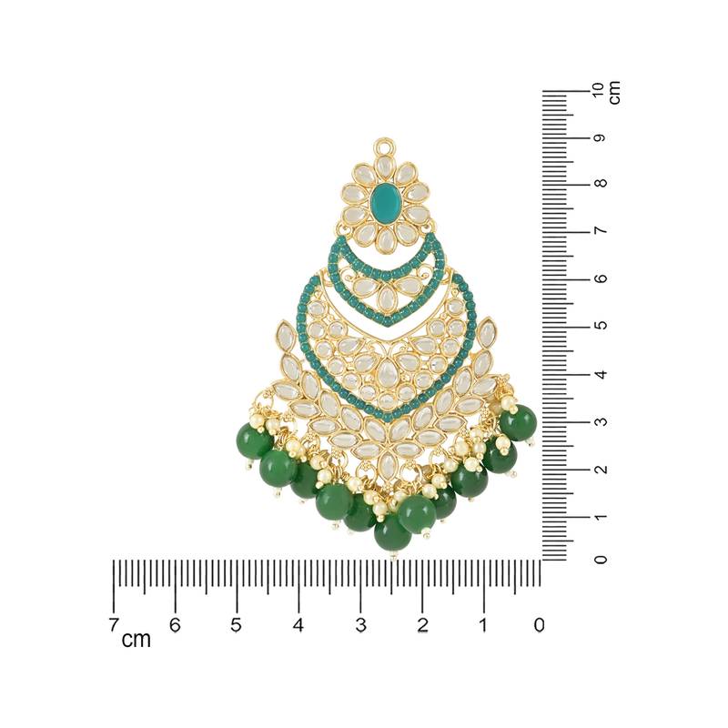 Traditional Handcrafted Pearl Kundan Beaded Chandbali Earrings for Women/Girls 