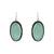 Silver Oxidised Teardrop Earrings with Oval Stones for Women /Girls (E3104ZMin)