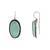 Silver Oxidised Teardrop Earrings with Oval Stones for Women /Girls (E3104ZMin)