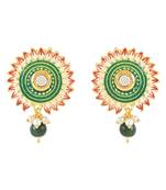 Traditonal Meenakari Pearl Drop Stud Earring For Women/Girls 