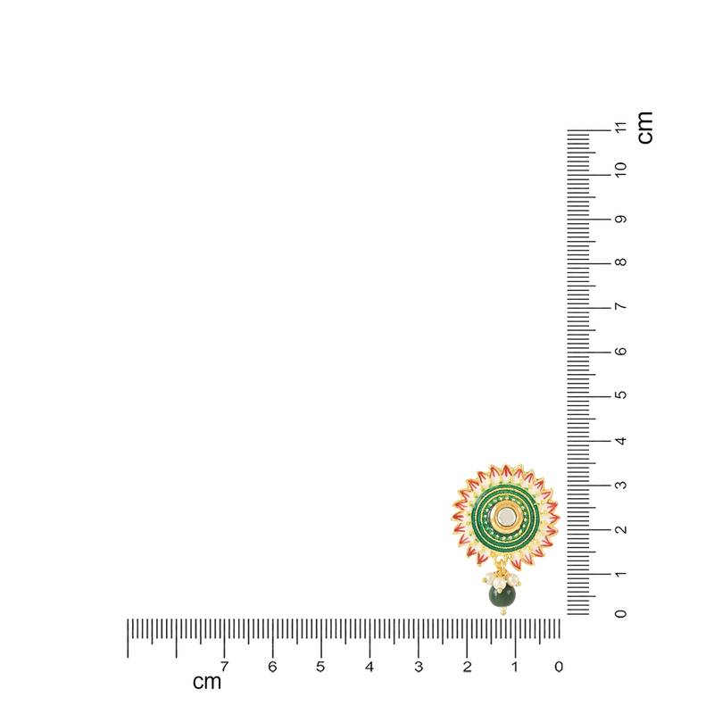 Traditonal Meenakari Pearl Drop Stud Earring For Women/Girls 