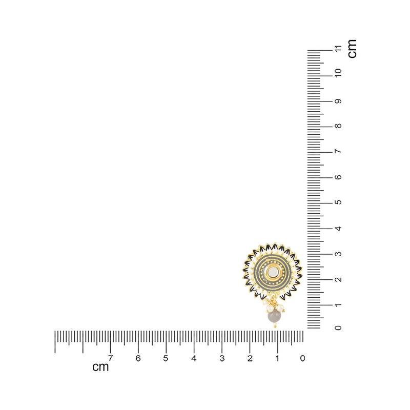 Traditonal Meenakari Pearl Drop Stud Earring For Women/Girls 