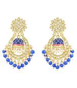 Traditional Meenakari Kundan Studded Pearl Dangle Jhumki Earrings For Women/Girls 