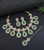 Traditional Kundan & Stone Studded Choker Necklace Jewellery With Earrings Set for Women/Girls