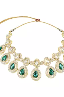 Traditional Kundan & Stone Studded Choker Necklace Jewellery With Earrings Set for Women/Girls 