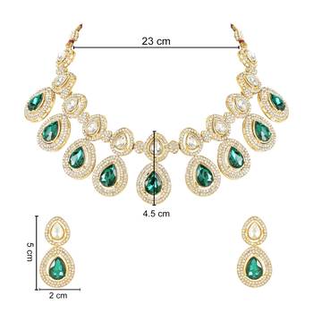 Traditional Kundan & Stone Studded Choker Necklace Jewellery With Earrings Set for Women/Girls  6