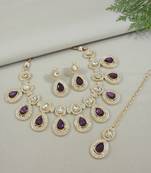 Traditional Kundan & Stone Studded Choker Necklace Jewellery With Earrings Set for Women/Girls