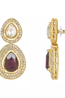 Traditional Kundan & Stone Studded Choker Necklace Jewellery With Earrings Set for Women/Girls 