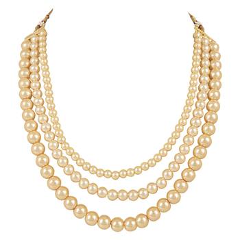 Traditional Multi Strand Long Pearl Necklace Jewellery Women/Girls  1