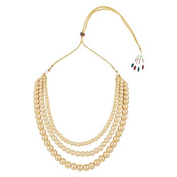 Traditional Multi Strand Long Pearl Necklace Jewellery Women/Girls  2