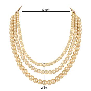 Traditional Multi Strand Long Pearl Necklace Jewellery Women/Girls  3