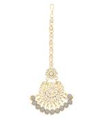 Traditional Elegant Pearl and Kundan Studded Maang Tikka/Headpiece for Women/Girls 