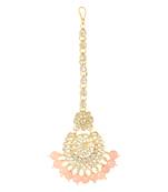 Traditional Elegant Pearl and Kundan Studded Maang Tikka/Headpiece for Women/Girls 