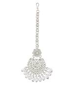 Traditional Elegant Pearl and Kundan Studded Maang Tikka/Headpiece for Women/Girls 