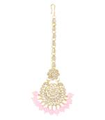 Traditional Elegant Pearl and Kundan Studded Maang Tikka/Headpiece for Women/Girls 