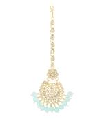 Traditional Elegant Pearl and Kundan Studded Maang Tikka/Headpiece for Women/Girls 