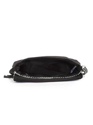 Geomat Black & Silver Striped Jacquard Cotton Canvas Sling Bag 5