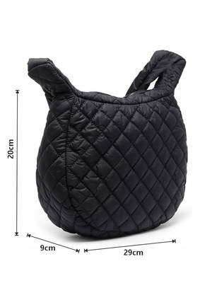 Uno Black Diamond Quilted Polyester Sling Bag 4
