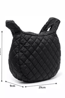 Uno Black Diamond Quilted Polyester Sling Bag