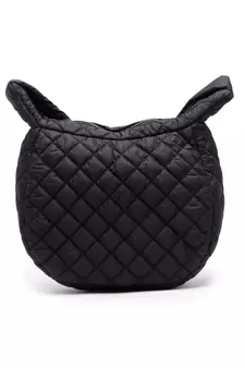 Uno Black Diamond Quilted Polyester Sling Bag