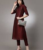 Tribal Turquoise, Brown & Multi Ethnic Embellished Cotton Canvas Sling Bag