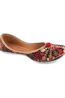 Desi Colour Black Multi women Ethnic Footwear/Punjabi Jutti