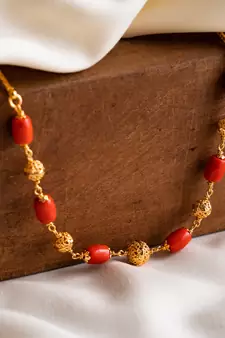 Gold coral necklace-sets
