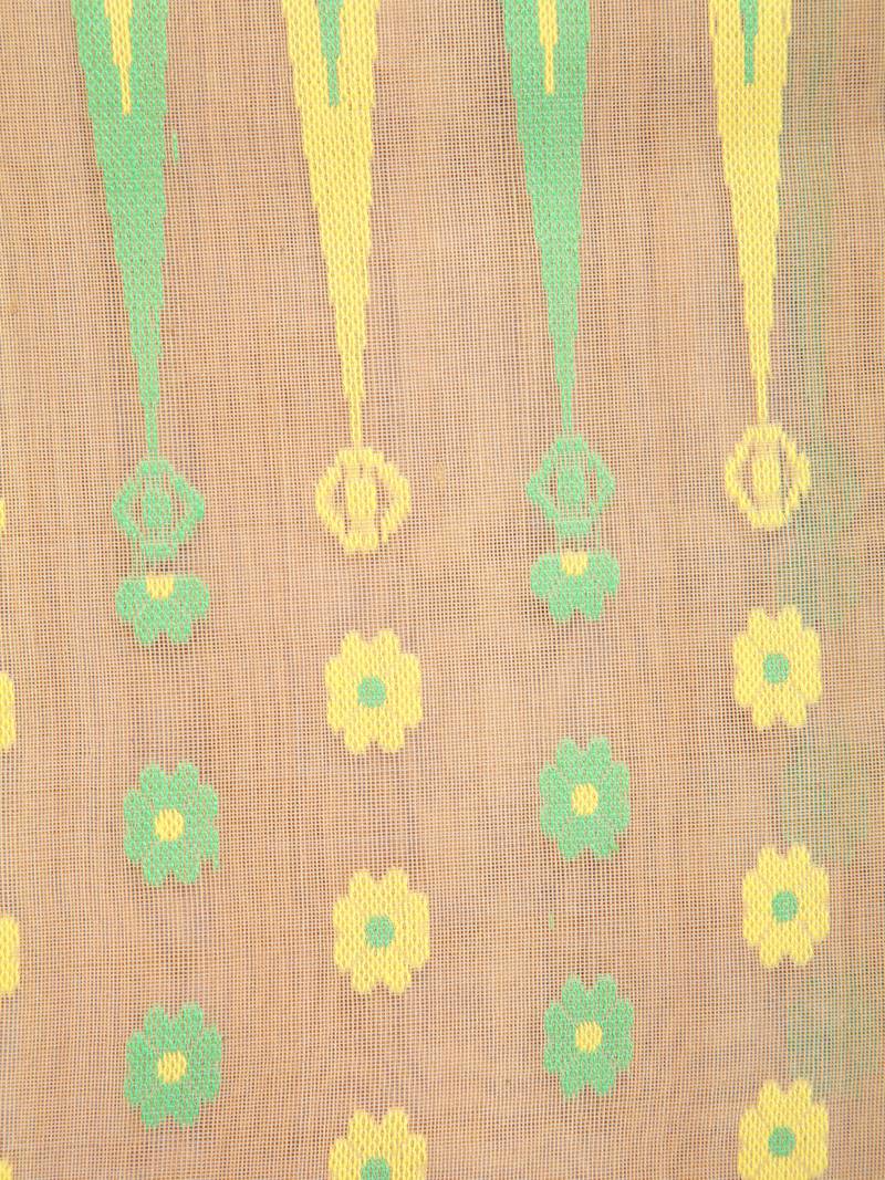 Pinkloom Women'S Beige Hand_Woven Soft Cotton Jamdani-Sarees Without Blouse Piece