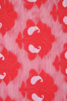 Pinkloom Women'S White Hand_Woven Soft Cotton Jamdani-Sarees Without Blouse Piece