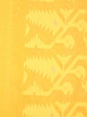 Pinkloom Women'S Yellow Hand_Woven Soft Cotton Jamdani-Sarees Without Blouse Piece 4