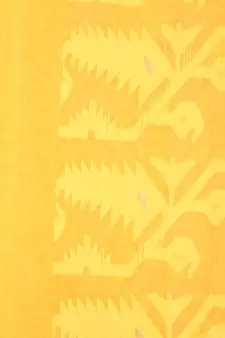 Pinkloom Women'S Yellow Hand_Woven Soft Cotton Jamdani-Sarees Without Blouse Piece