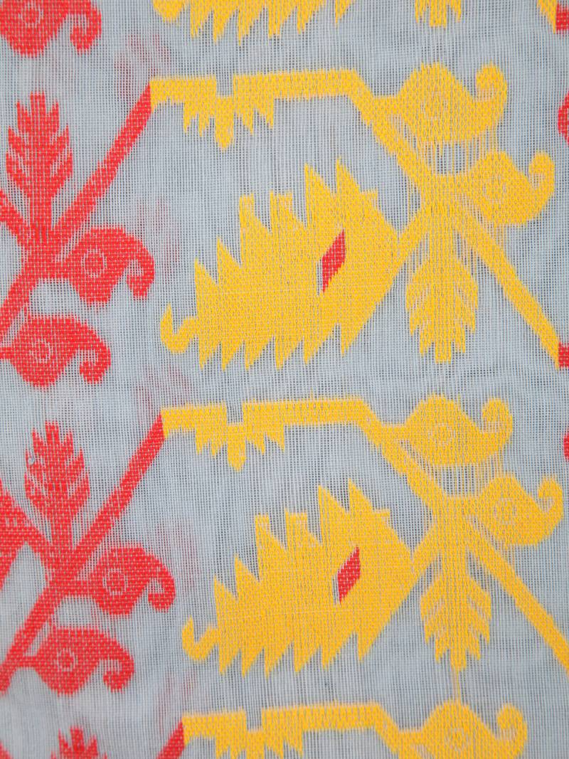 Pinkloom Women'S Blue Hand_Woven Soft Cotton Jamdani-Sarees Without Blouse Piece