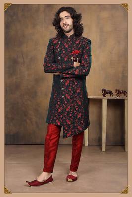 Wedding Wear Heavy Designer Readymade Men's Indo Western 1