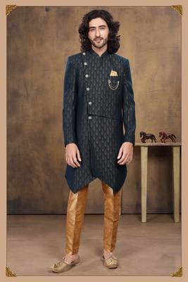 Wedding Wear Heavy Designer Readymade Men's Indo Western 1