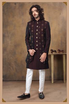 Wedding Wear Heavy Designer Readymade Men's Indo Western 1
