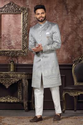 Wedding Wear Heavy Designer Readymade Men's Indo Western 1
