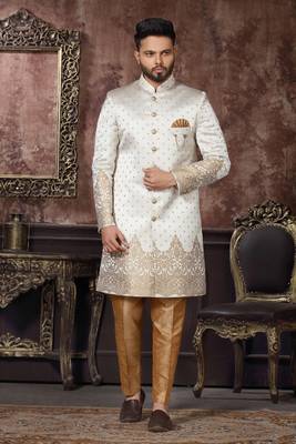 Wedding Wear Heavy Designer Readymade Men's Indo Western 1