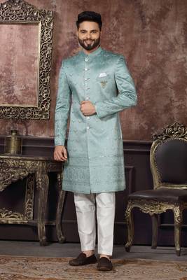 Wedding Wear Heavy Designer Readymade Men's Indo Western 1