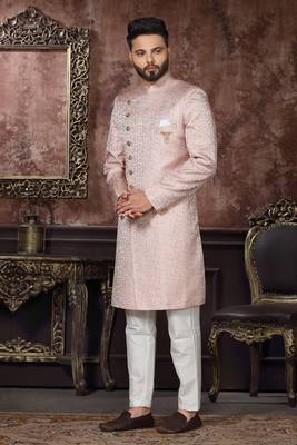 Wedding Wear Heavy Designer Readymade Men's Indo Western 1