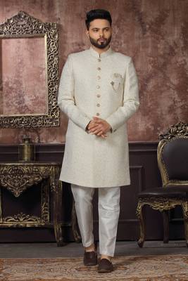 Wedding Wear Heavy Designer Readymade Men's Indo Western 1