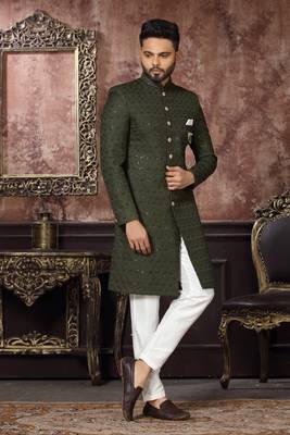 Wedding Wear Heavy Designer Readymade Men's Indo Western 1