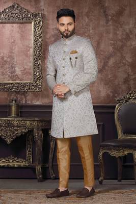 Wedding Wear Heavy Designer Readymade Men's Indo Western 1