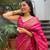 Pink Woven Banarasi Silk Saree With Blouse Piece
