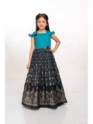 Betty Blue coloured Gown will make your little one look beautiful. 1
