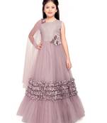 Betty Orchid coloured Gown will make your little one look beautiful.