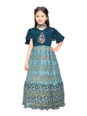 Betty Blue coloured Gown will make your little one look beautiful. 1