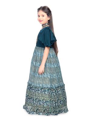 Betty Blue coloured Gown will make your little one look beautiful. 2