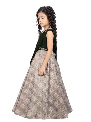 Betty Mehendi coloured Gown will make your little one look beautiful. 3